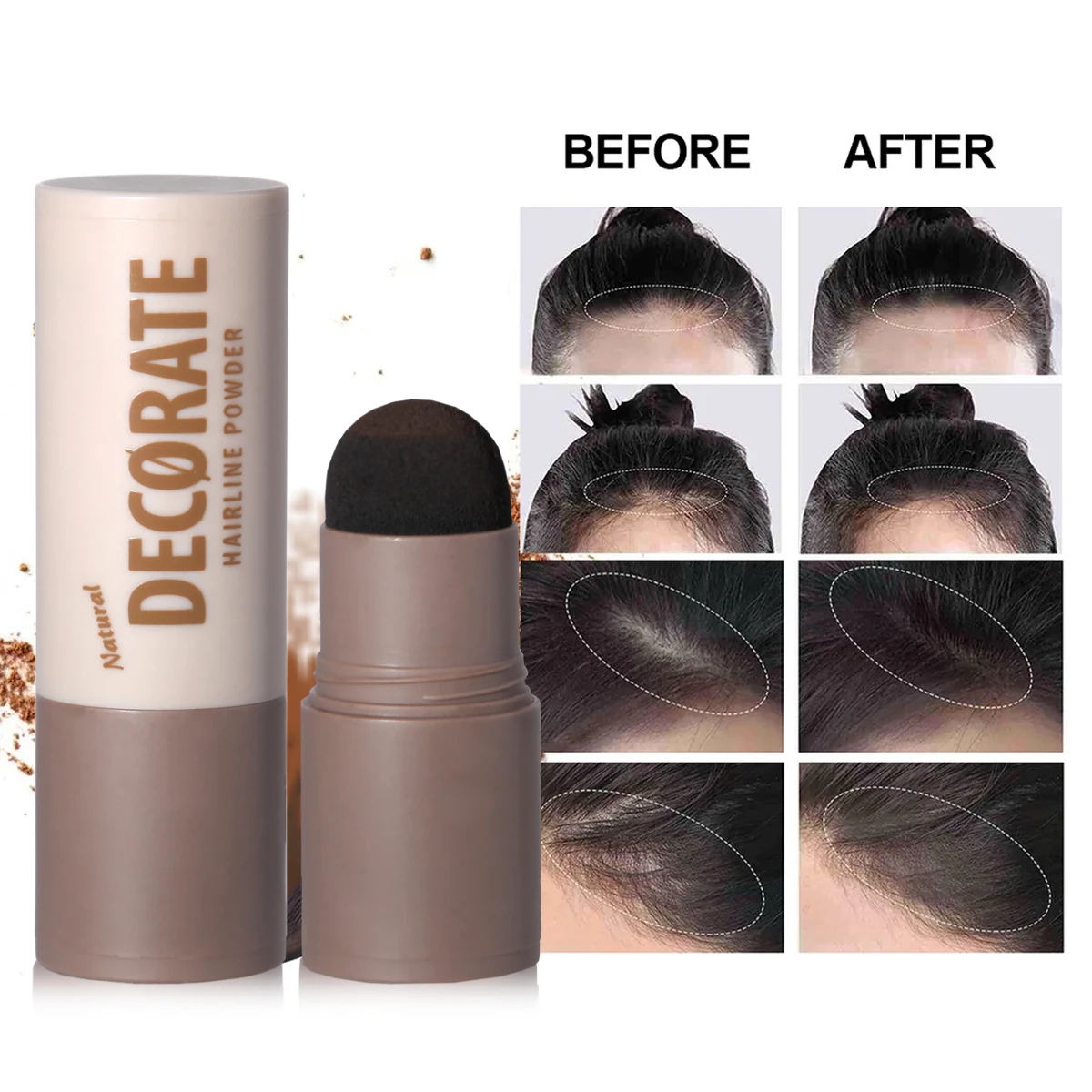 Waterproof Hairline Powder Natural Sweatproof Hair Chalk Black Brown Hair Concealer Root Cover Up Hairline Fluffy Shadow Powder