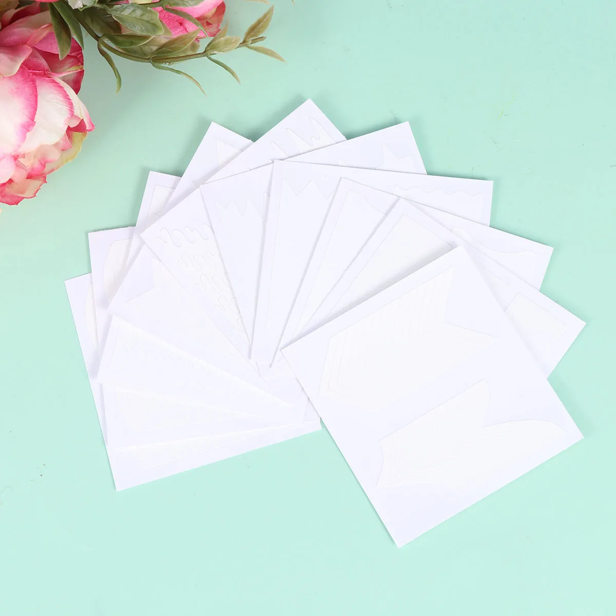 

42 Sheets Nail Stencil Stickers French Tip Stencils for Nails Funny Manicures Home Woman DIY