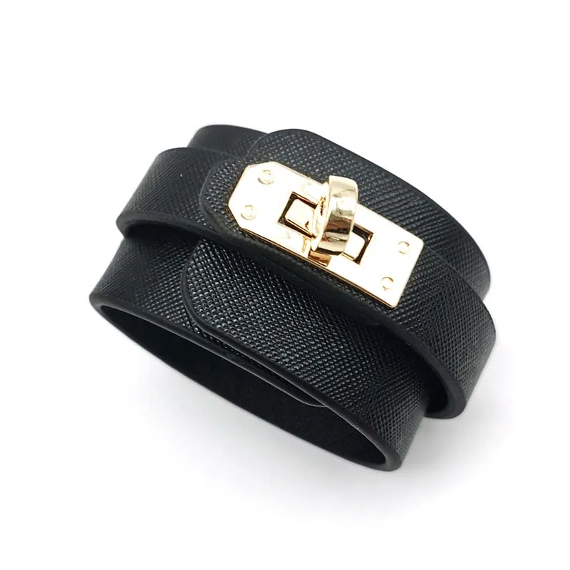 Totabc Multi-layer Legering Lederen Armband Voor Vrouwen Retro Punk Casual Armband Sieraden Accessoires