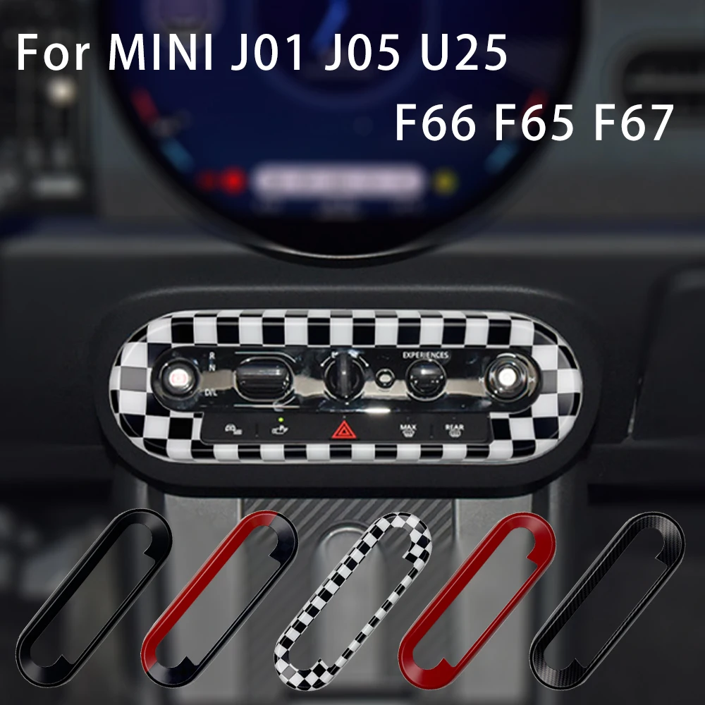 For Mini Countryman U25 Cooper E SE J01 EV J05 Aceman F65 F66 F67 Car Central Control Button Frame Cover Stickers Accessories