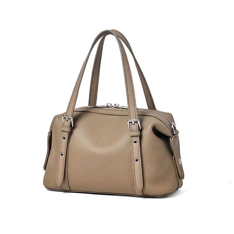 

Новинка 2026 года: Женская сумка через плечо из 100% натуральной воловьей кожи премиум-класса, большая сумка-бостон, кроссбоди, клатч