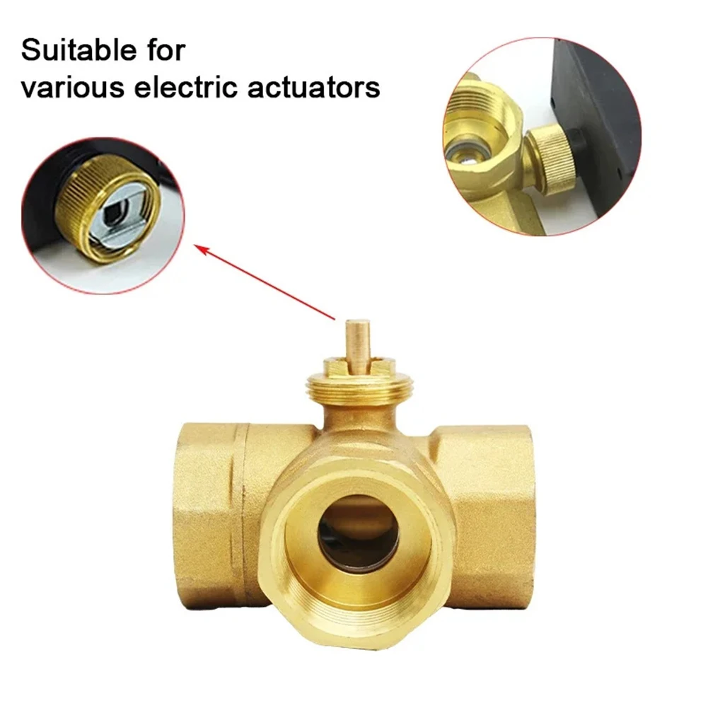 1/2'' 3/4'' 1'' Female Thread 3 Way Brass Ball Valve Body For Electric Actuator DN15 DN20 DN25 Ball Valve Body Pipe Fitting