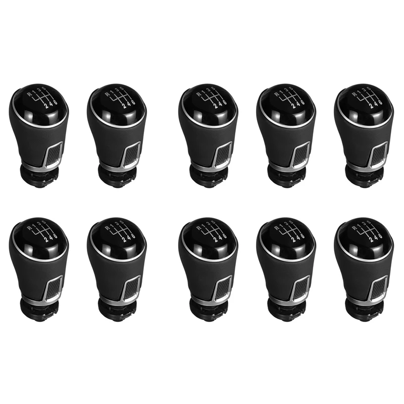 10X Gear Shift Knob Manual Gear Shifter Lever Stick Head Handle Level Universal 6 Speed For Volkswagen Jetta Golf