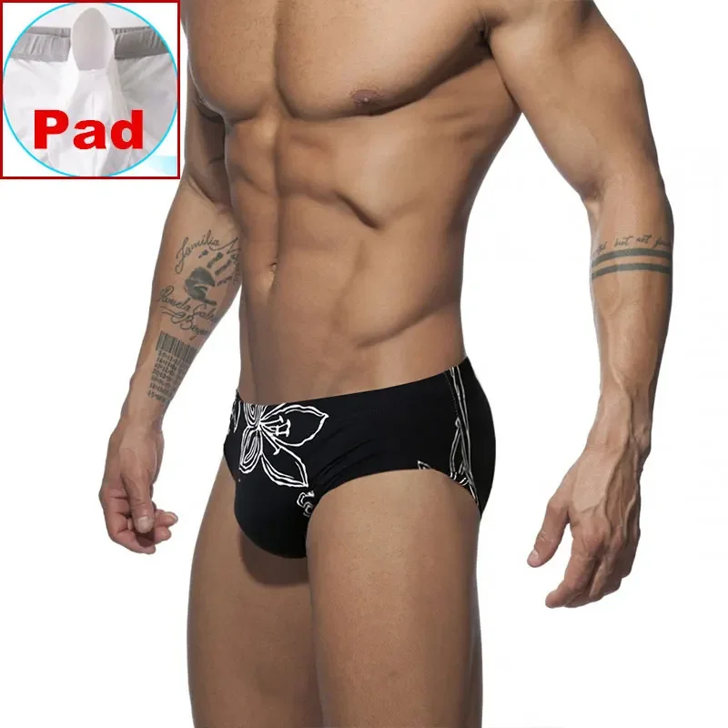 Swimwear Men Sexy Push Up Pad Swim Briefs Sunga Mens Waterproof Swimming Trunks Surfing Beach Shorts  Male Low Rise Swimsuits