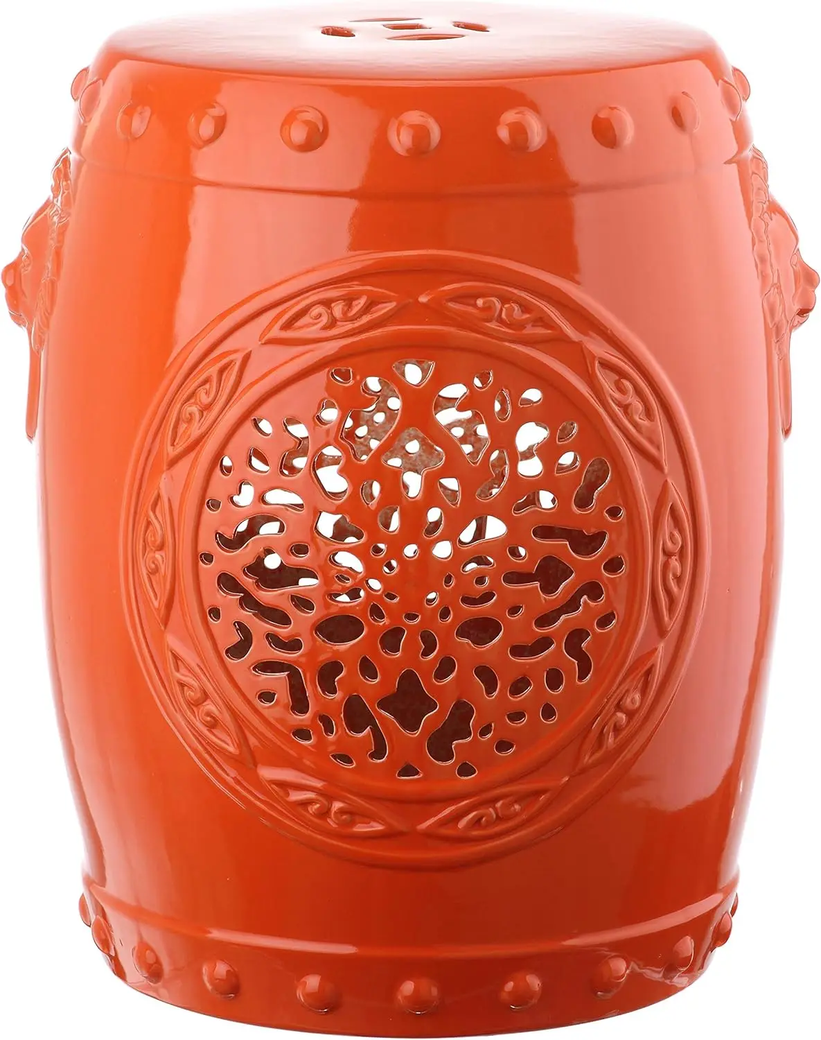 

Белый керамический садовый стул с цветочным узором, элегантный декор для дома и улицы