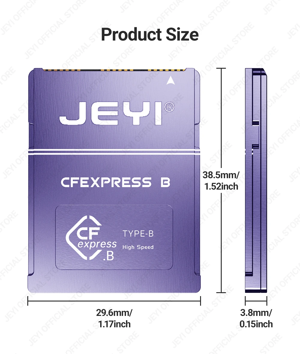 JEYI 2230 M.2 NVMe SSD auf CFE Typ-B-Adapter aus reinem Kupfer, Erweiterungsspeicher CFexpress-Karte für NIKON Z6/Z7/Z8/Z9/D6, CANON R3/R5C – Detail 15