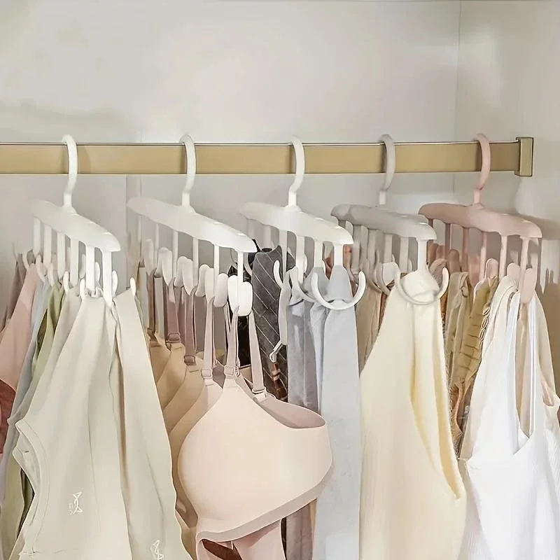 Drehbarer Kleiderbügel mit 12 Haken – platzsparender Schrank-Organizer für Krawatten, Gürtel, Unterwäsche, Röcke | Tragbare Aufbewahrungsteile für Zuhause und Wohnheim – Detail 3