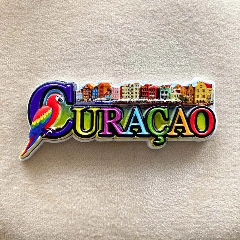Curacao Fridge Magnet City Architecture English 3D Magnet Travel Souvenir Magnet Gift