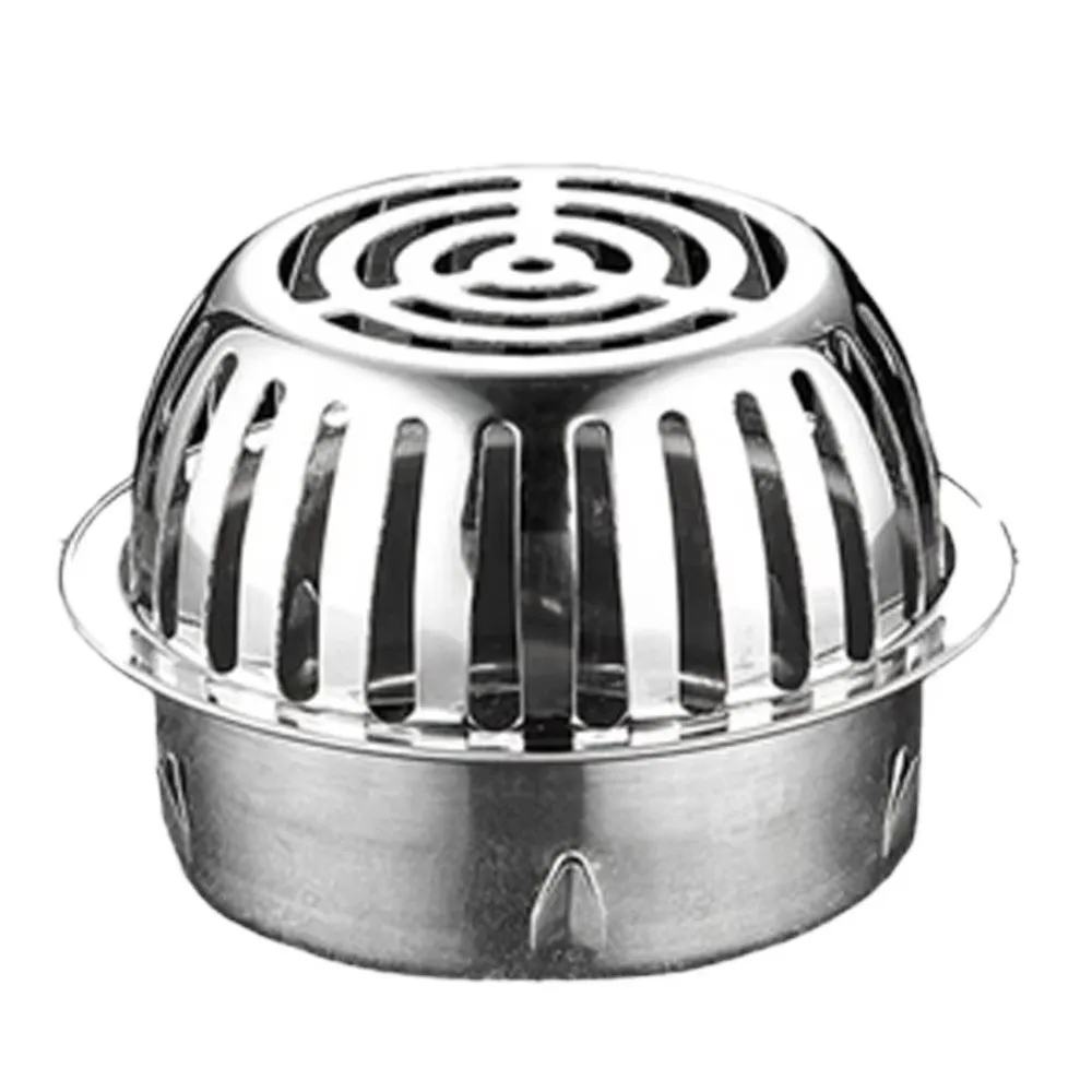 Stainless Steel Floor Drain Strainer Anti-Clog Round Shape Floor Drain Filter Large Displacement Slotted Filter Screen Cover