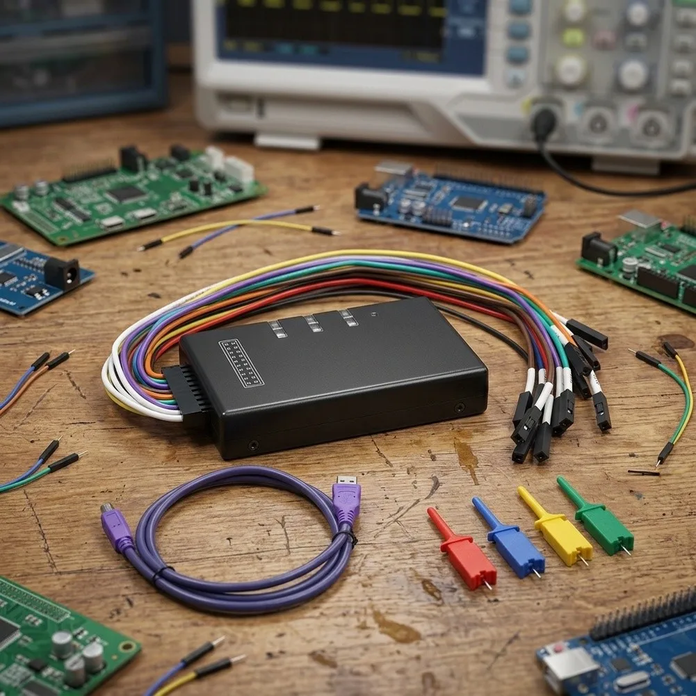 USB 2.0 For logic Analyzer with 16 Input Channels and 100M Sample Rate for Advanced Electronics Development and Use