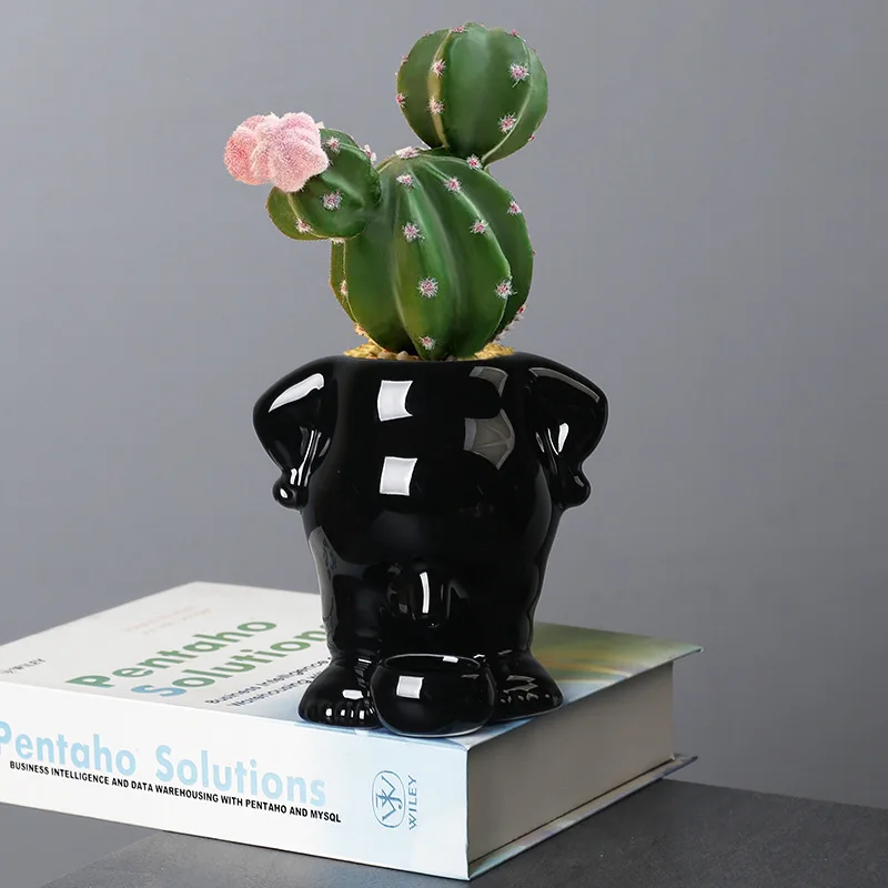 Urine Boy Succulent Ceramic Flower Pot Simple Creative Desktop Small Cactus Flower Ornament