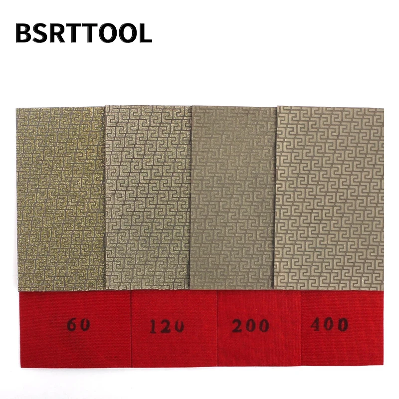 

BSRTTOOL 4pcs 90*55mm Diamond Sandpaper Sanding Paper Wet Dry Use For Abrasive Stone Glass Grinding Ceramics