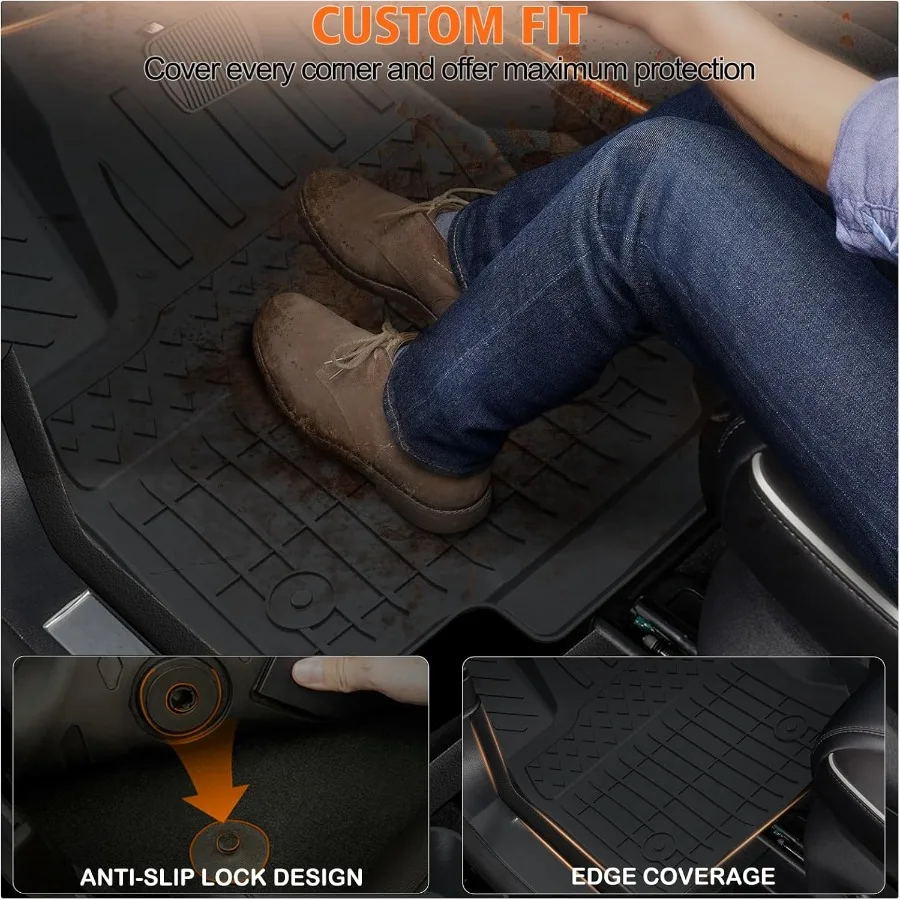 جميع الأحوال الجوية الحصير سيارة ل 2025 2026 4 عداء 7 مقاعد SR5 محدودة TPE المطاط بطانات الأرضية المضادة للانزلاق مجموعة كاملة الحصير للسيارات