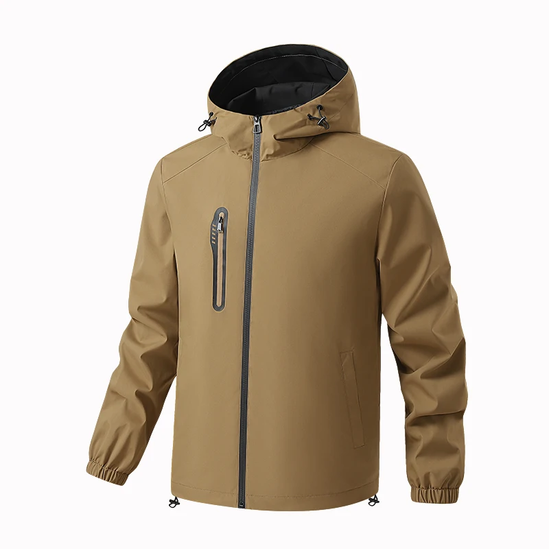 Chaquetas impermeables con capucha para hombre, abrigos deportivos transpirables, Parka de senderismo, ropa de exterior informal, rompevientos,