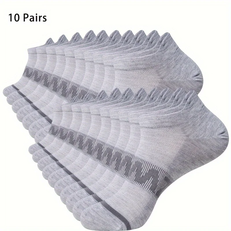 10/ 20 Pairs الجوارب الرجالية الجوارب القصيرة ماصة للعرق ورائحة كرة السلة/الجري جوارب رياضية تنفس شبكة الرجال الجوارب