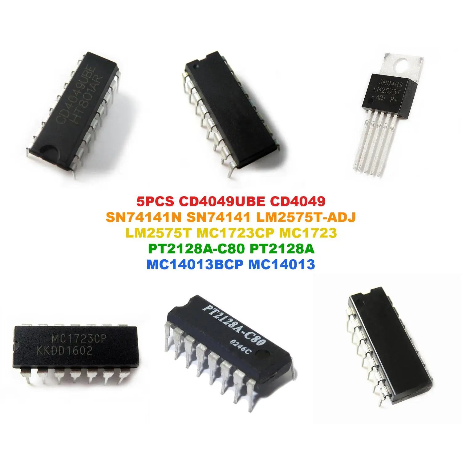 CD4049UBE CD4049 SN74141N SN74141 LM2575T-ADJ LM2575T MC1723CP MC1723 PT2128A-C80 PT2128A MC14013BCP MC14013