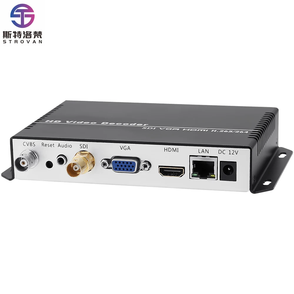 

4K HD HEVC H.265 H264 IP SRT RTMP RTMPS to SDI HDMI CVBS VGA Audio Video Decoder for IP