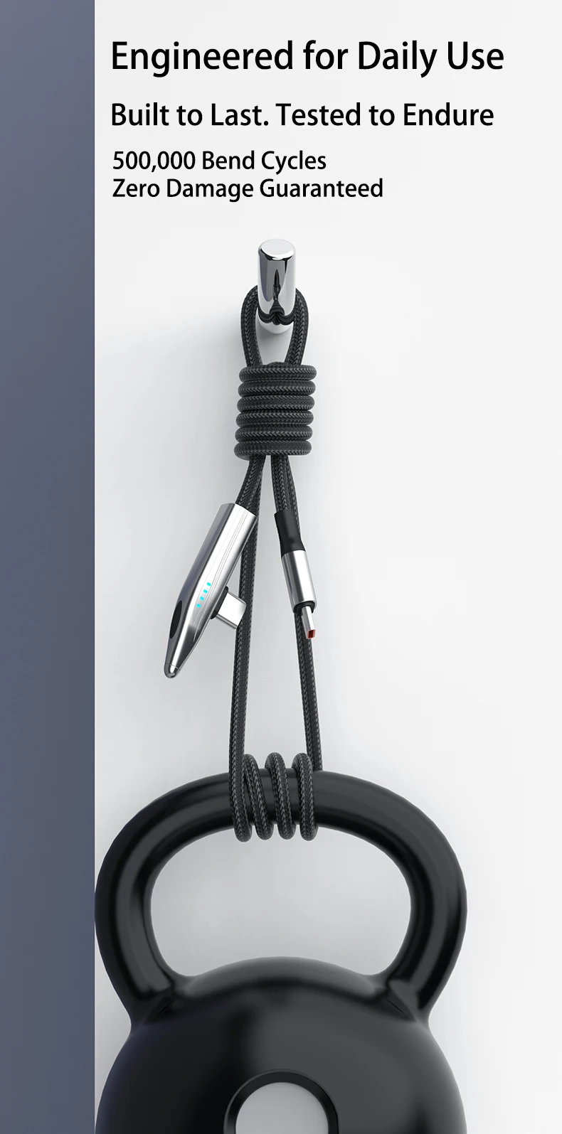 NNBILI 3 Stück 65/100/120/240W A-C und C-C Kabel Zugform Schnellladekabel 90 ° Winkel-USB-C-Kabel für Samsung S26 iPhone 18 – Detail 7