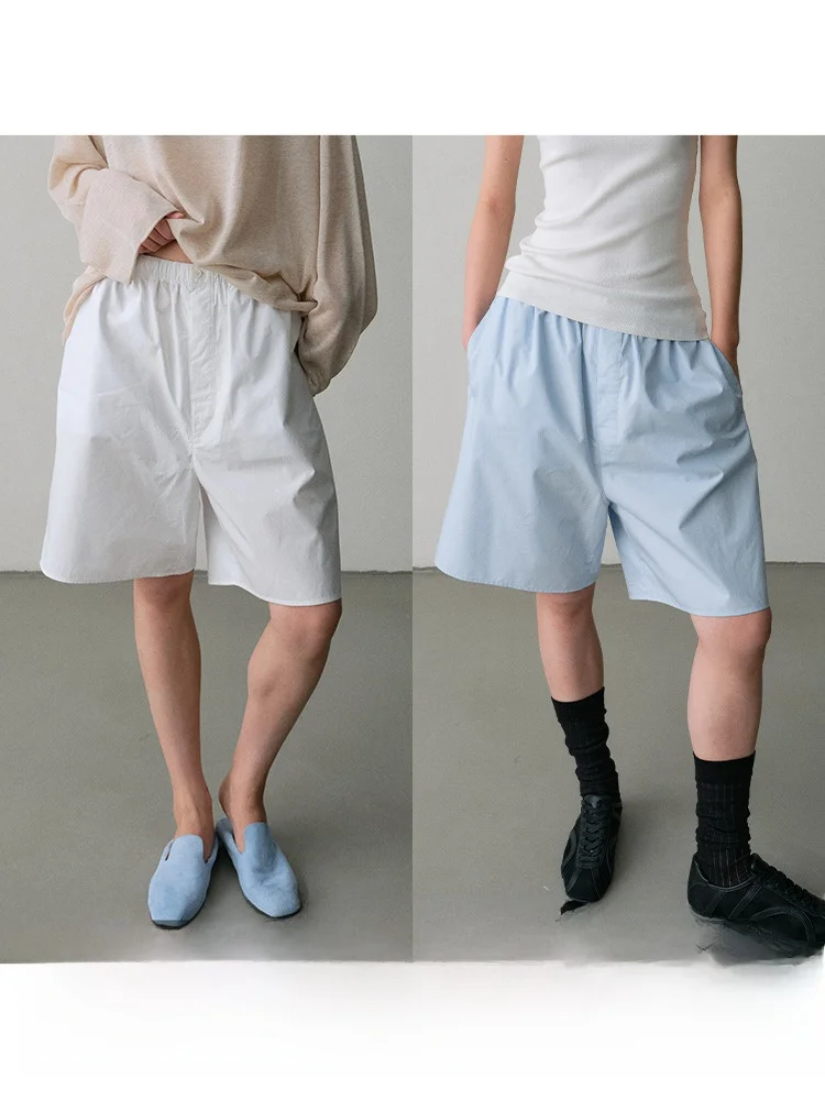 

Женские прямые брюки Ayuko High-End из ультратонкого хлопка с дизайнерской отделкой, свободного кроя, на резинке, длина до середины икры