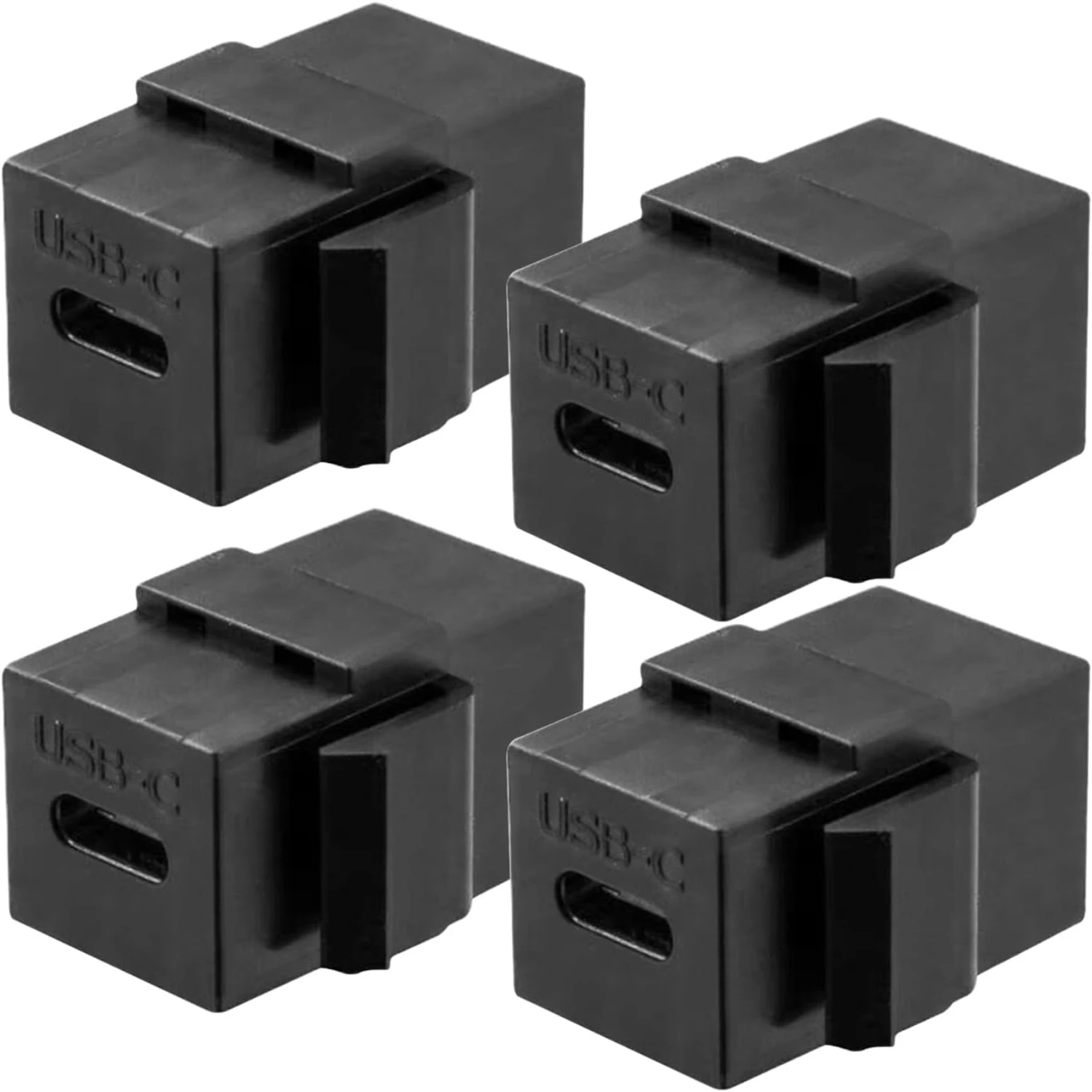 

USB 3.1 Type-C Female to Female Keystone Jack Adapter Module Coupler for Wall Plate Outlet Panel - High-Speed Connector for Ultr