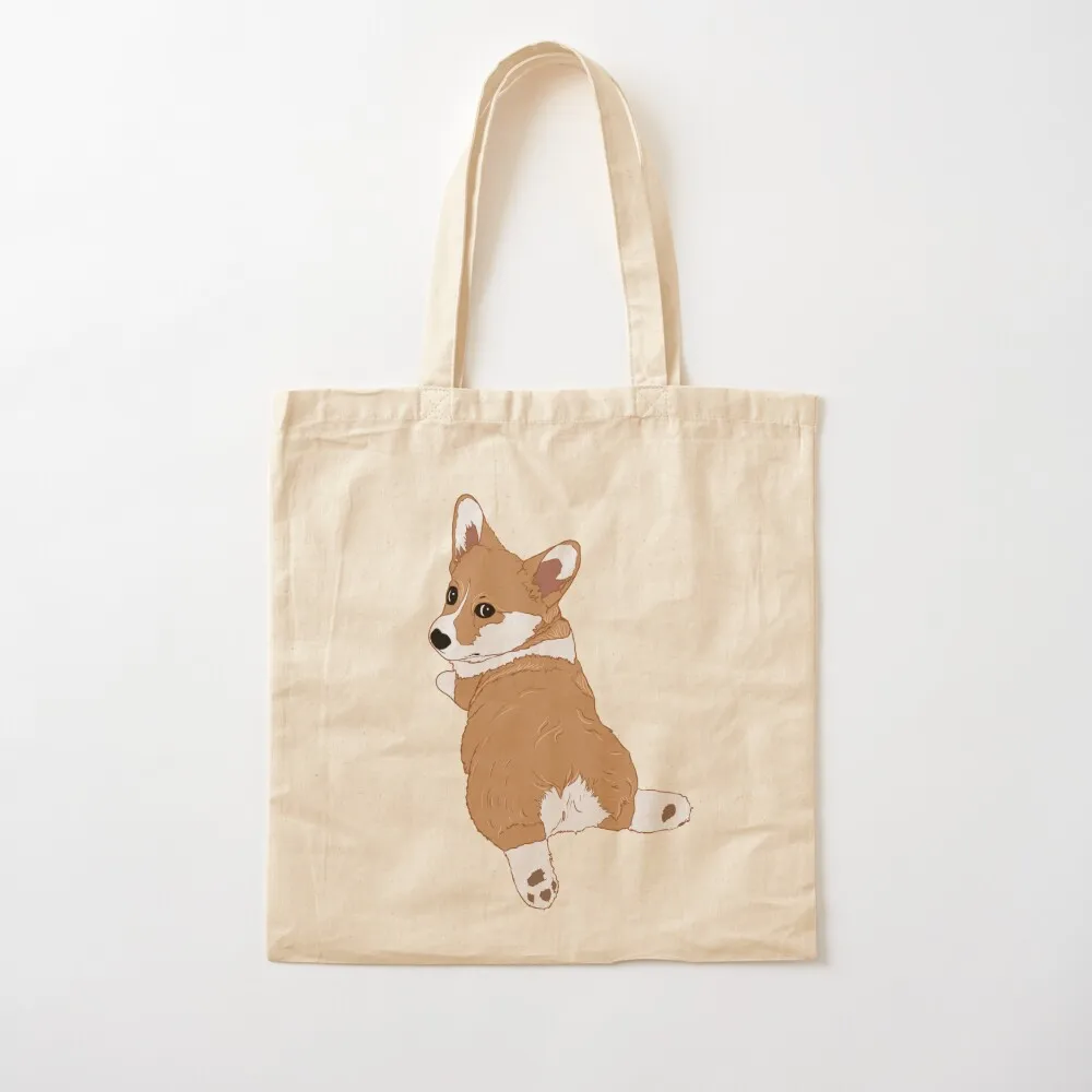 

Corgi Dog Puppy With Cute Corgi Butt Tote Bag Shopper handbag cute pouch bag large size bags hand bag Canvas Tote