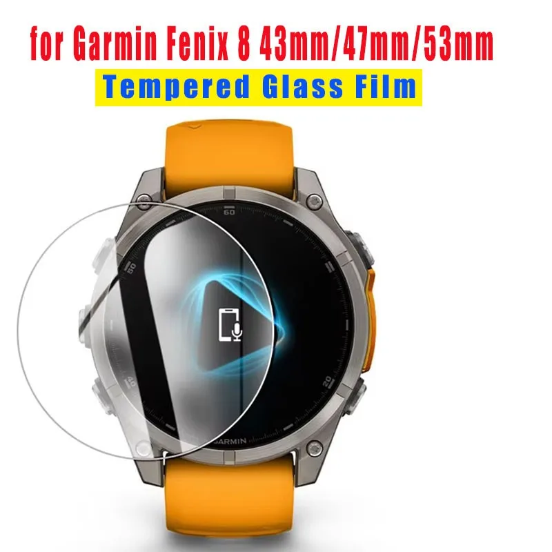 1-5 قطعة حامي الشاشة ل Garmin Fenix 8 43 مللي متر/47 مللي متر/53 مللي متر AMOLED الملحقات الشمسية الزجاج المقسى Fenix 8 المضادة للخدش الزجاج