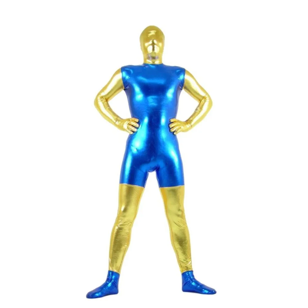 

Shiny Metallic color matching Cosplay jumpsuit spandex Catsuit for adults kids