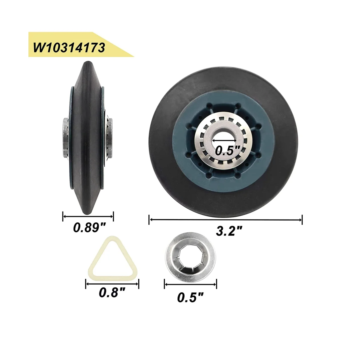 4 Pak Dryer pengering rol Drum pengganti untuk pengering kompatibel dengan Roller Roller Drum mendukung bagian pengering