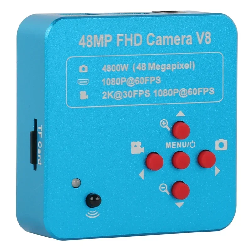 48MP HDMI USB Digital Industry 1080P 4K TF Video Microscope Camera Set System 180X 300X 120X CMOUNT Lens For Phone PCB Soldering