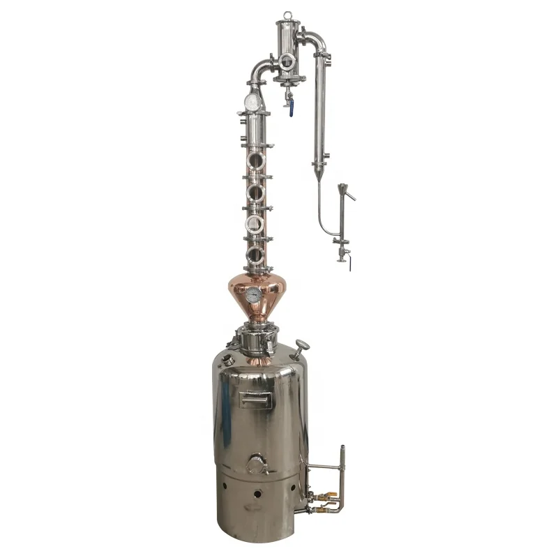 20 30 50 100 150 200 Liter Mini Small Whiskey Whisky Brandy Vodka Vodka Rum Alcohol Wine Copper Distillation Pot