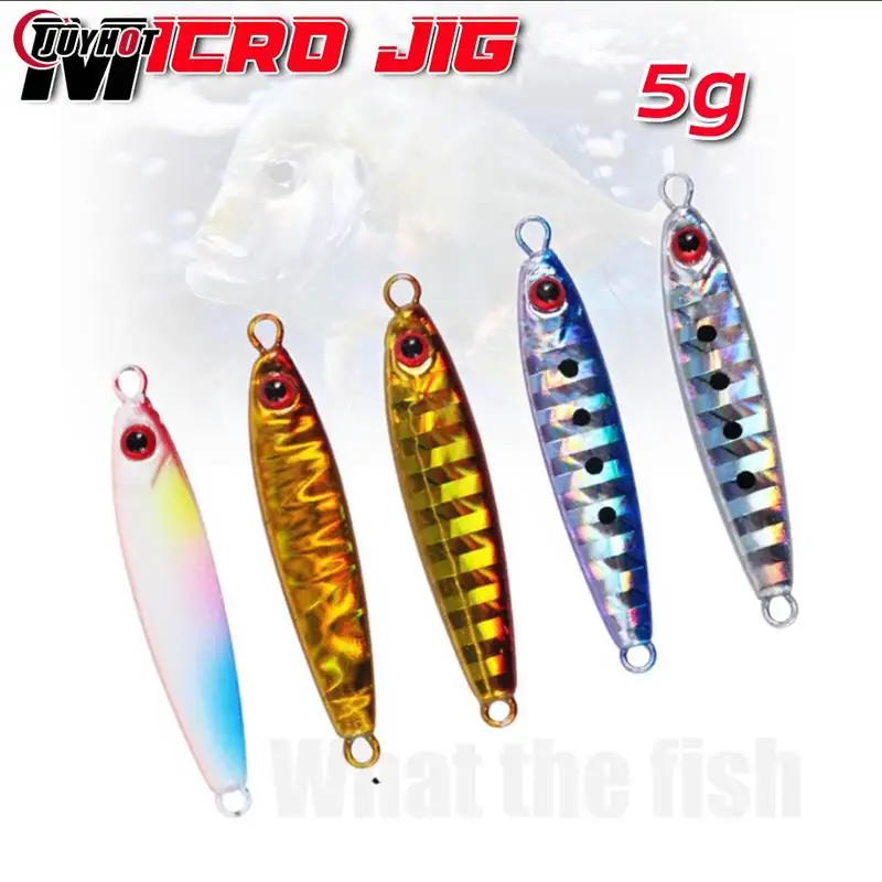 Micro Metal Jig 5g/4cm Artificial Bait Shore Casting Jigging Lure Fishing Lure Bit Fishing Tackle