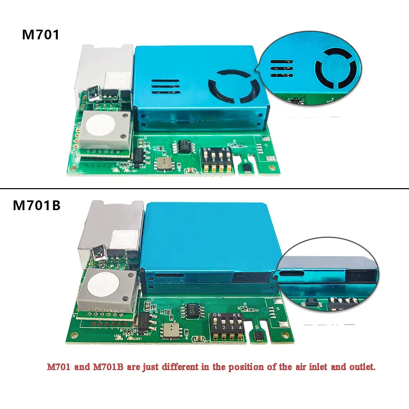 Imagem -03 - Yys-sensor de Qualidade do ar com Temperatura e Umidade Ndir Co2 Ch2o Tvoc Pm2.5 Gás 7in M701 M701b 1pc