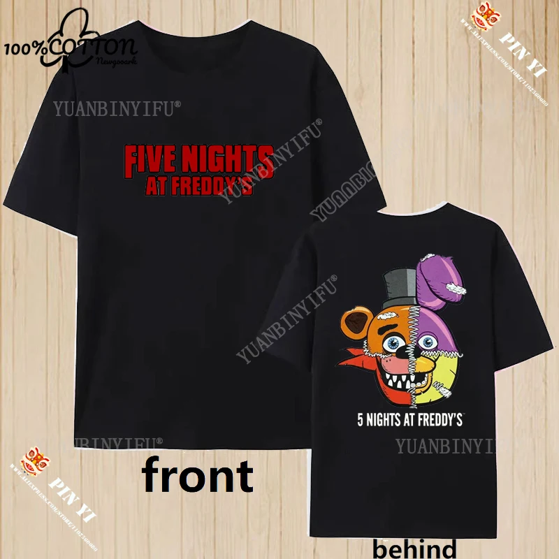 Harajuku Leisure American Style  Fnaf 2 Animatronics Five Nights A Street Shirt Print T Shirt 100% Cotton Street Fashion