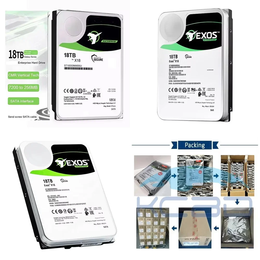 

Original SATA 18TB HDD 3.5 Inch for Enterprise Server for Data Center for NAS for Cloud Storage for Backup for Workstation