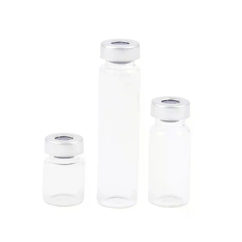 10 Pack 5/10/20ml Sealed Sample Vials Transparent Glass Vials with Self Injection Port High Performance