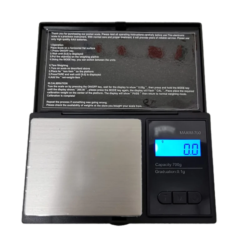 cs 700g Electronic Digital Kitchen Scale 0.01g Pocket Jewelry Scale LCD Display