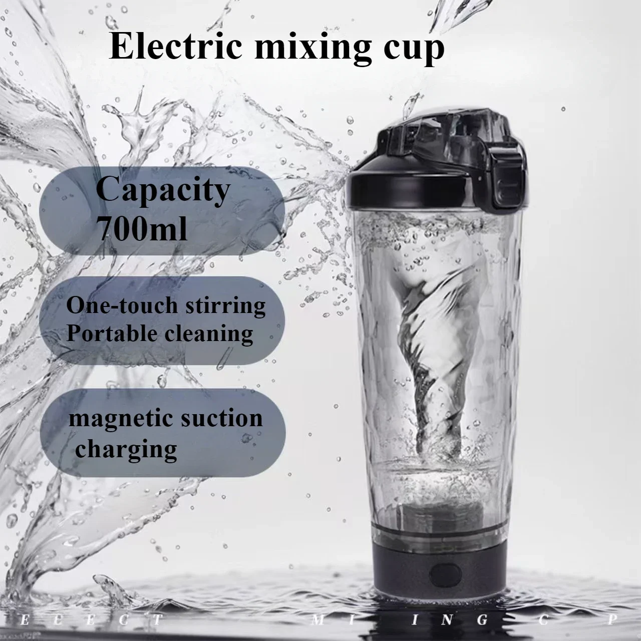 700ml Automatic Mixing Cup for Men's Sports and Fitness, Electric Shaker Cup for Protein Powder Meal Replacement Smoothie/Coffee