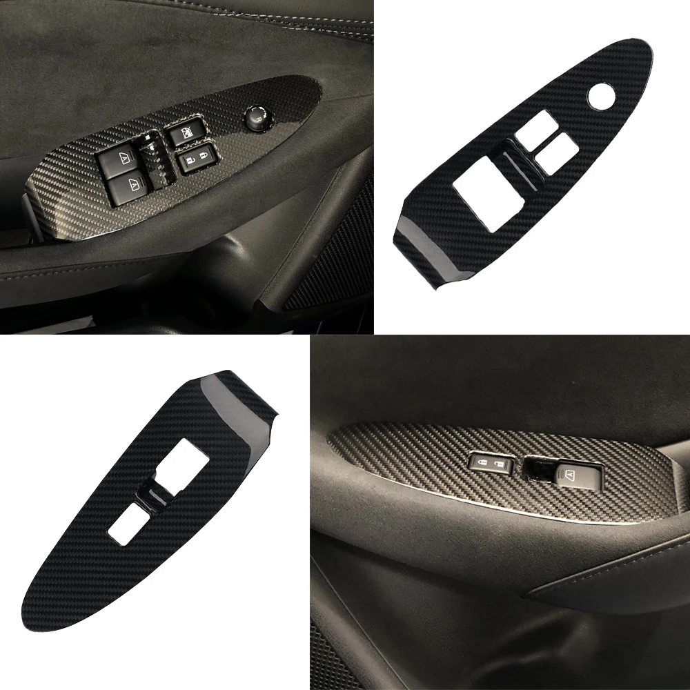 Carbon Fiber Window Door Switch Cover Kits LHD For New Nissan 400Z RZ34 2023