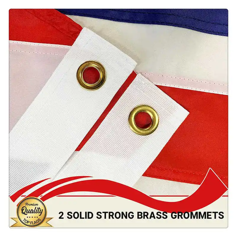 Stitched British Flag UK United Kingdom GB Great Britain 90x150cm Durable Waterproof Nylon Brass Grommet Outdoor National Banner