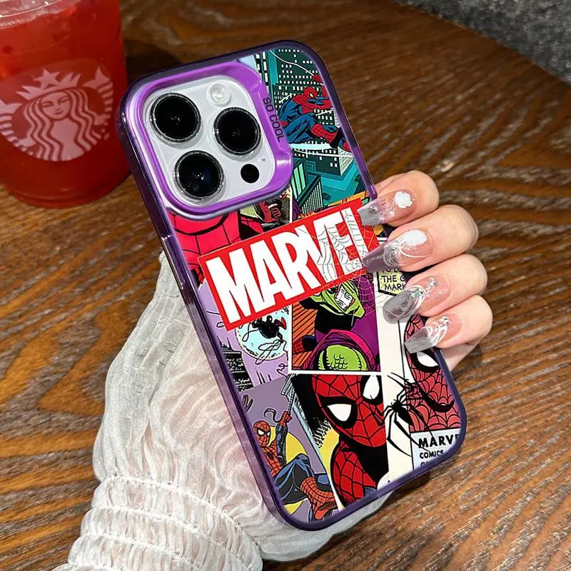 Marvel Spider Man High Quality Phone Case For iPhone 16 15 14 13 12 11 Pro Max X XR XS MAX 7 8 Plus Mini Boy Silicone Cases Y2K