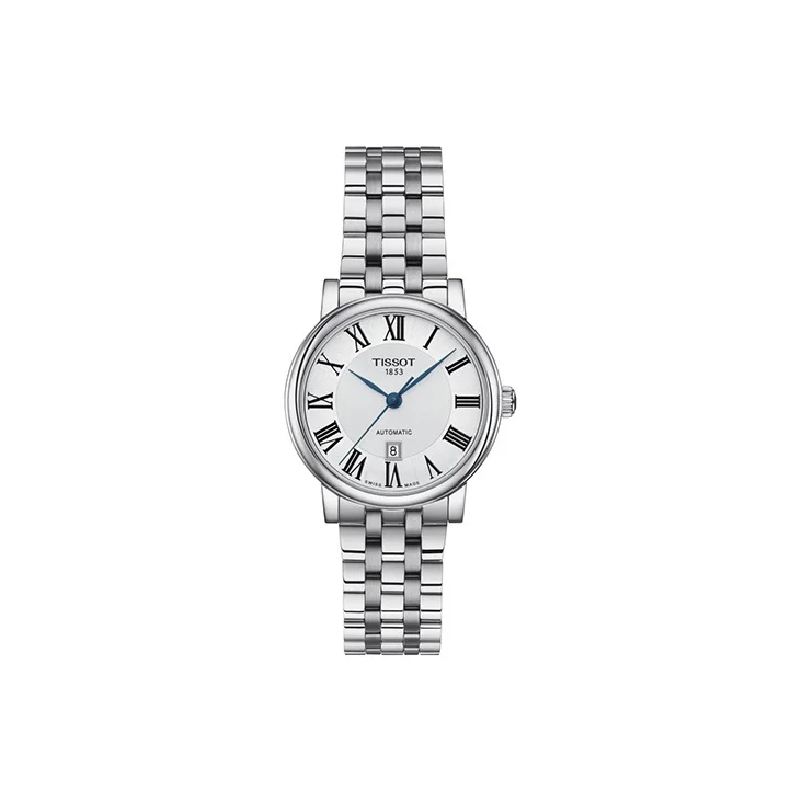 TISSOT Kason Zen Mechanical Movement 50m Waterproof Women's Watch 30mm White Dial Stainless Steel Case T1222071103300-