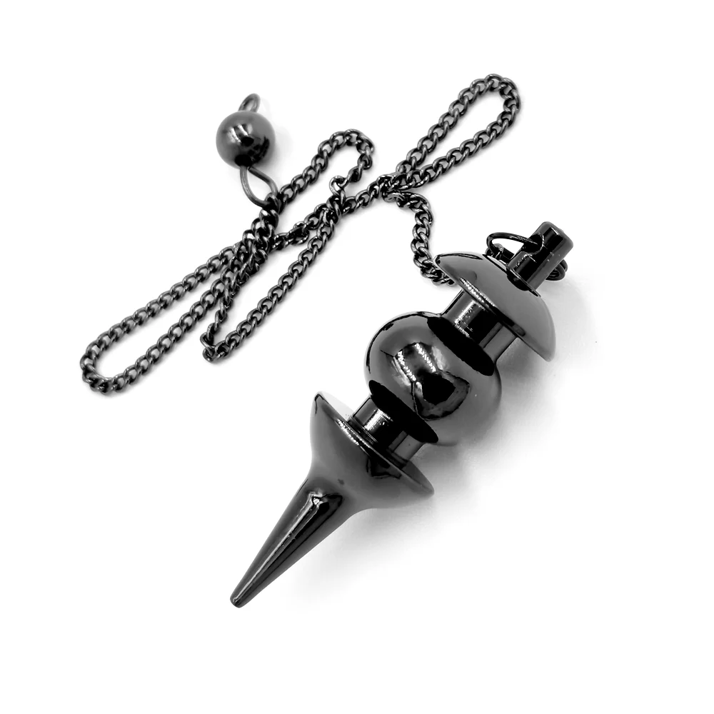 Copper Metal Pendulum Dowsing Pendulo De Point Divination Tool Balancing Pointed Cone Pendant