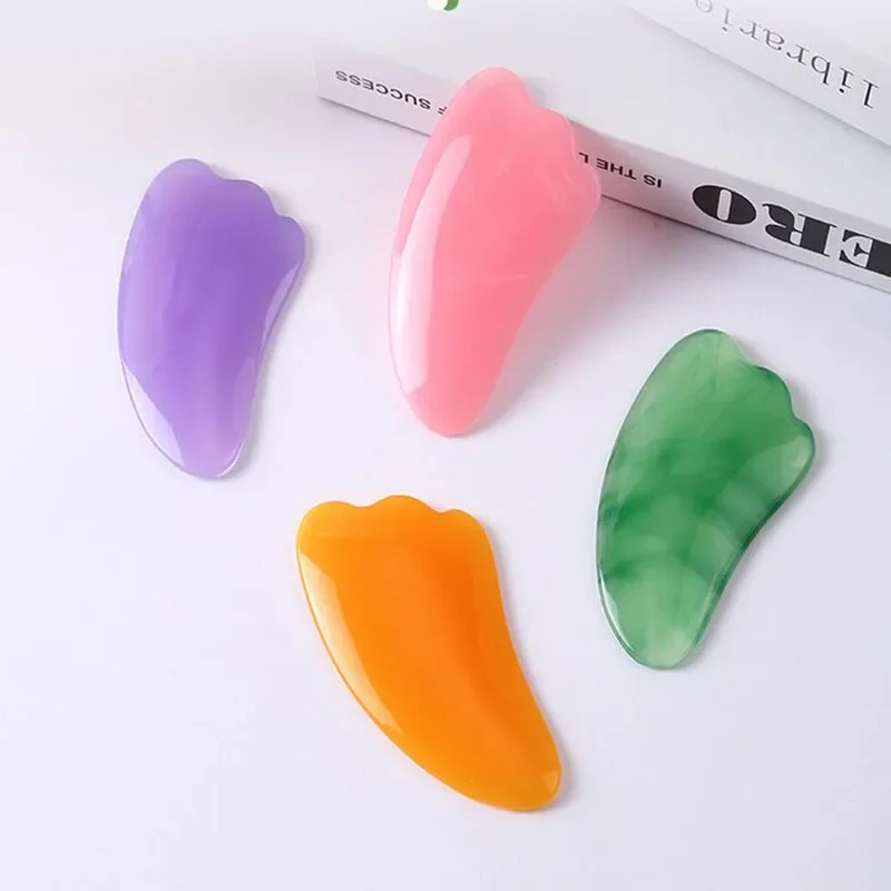 Original Guasha Massage Face Massag Resin Beeswax Gua Sha Imitation Jade Board Acupoint Eye Care SPA Massager Tool massage