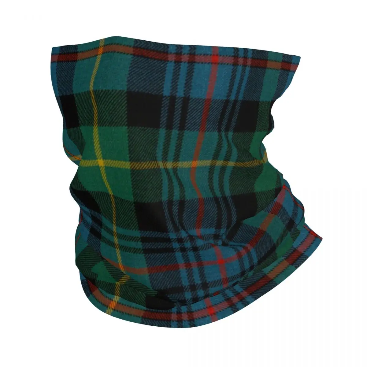 Custom Fashion Green Tartan Plaid Bandana Neck Gaiter UV Protection Face Scarf Cover Men Women Gingham Headwear Tube Balaclava