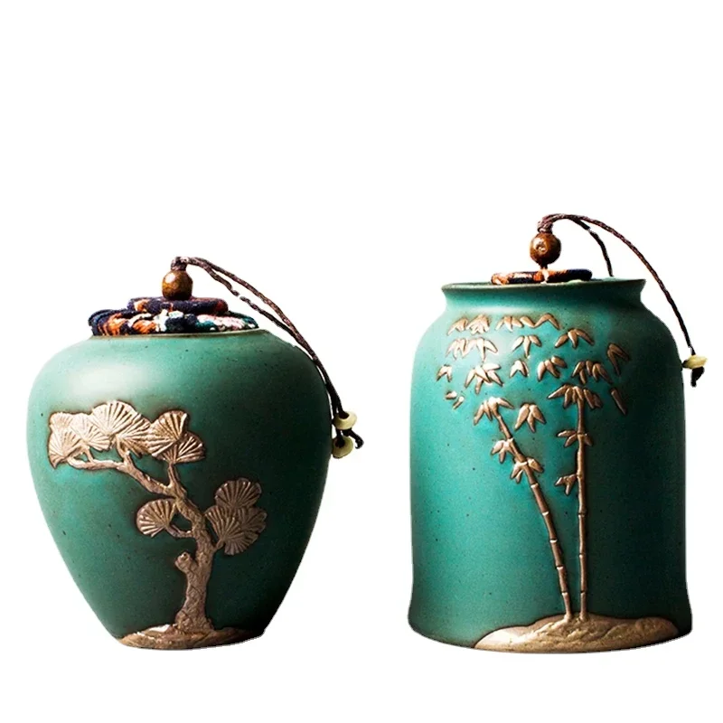 

ceramic tea canisters handmade tea containers chinese tea accessories