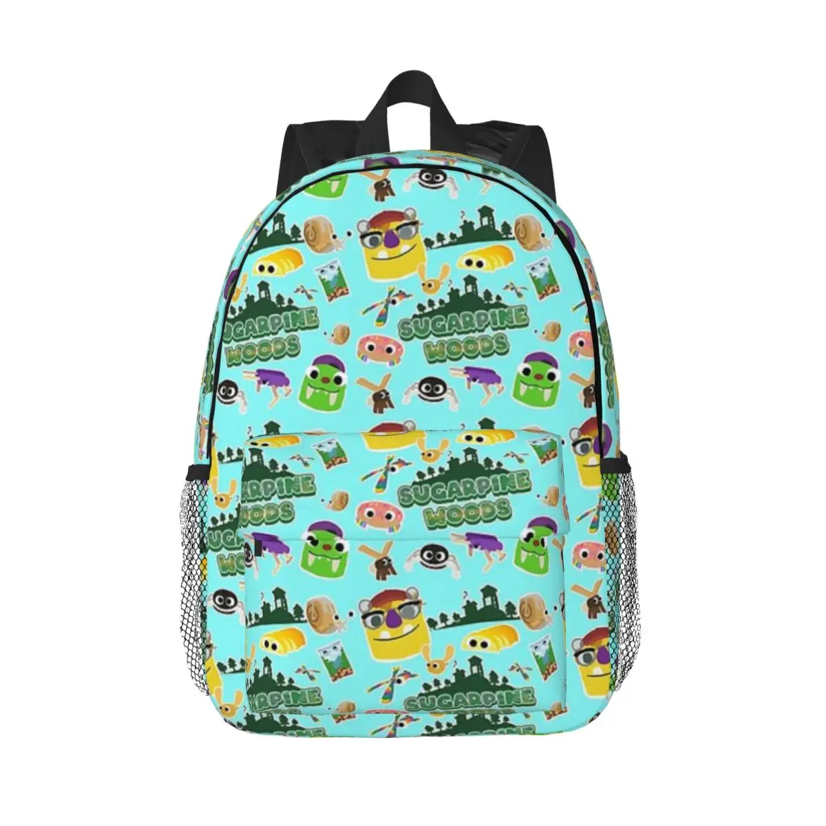 Sugarpine Woods Bugsnax Pack Bookbag con estampado de Grumpus, mochila informal ligera para la escuela, al aire libre, compras