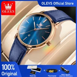 OLEVS Men's Watches Top Brand Luxury Waterproof Ultra Thin Date Clock Male Steel Strap Classic Quartz Watch Men Business Watches
