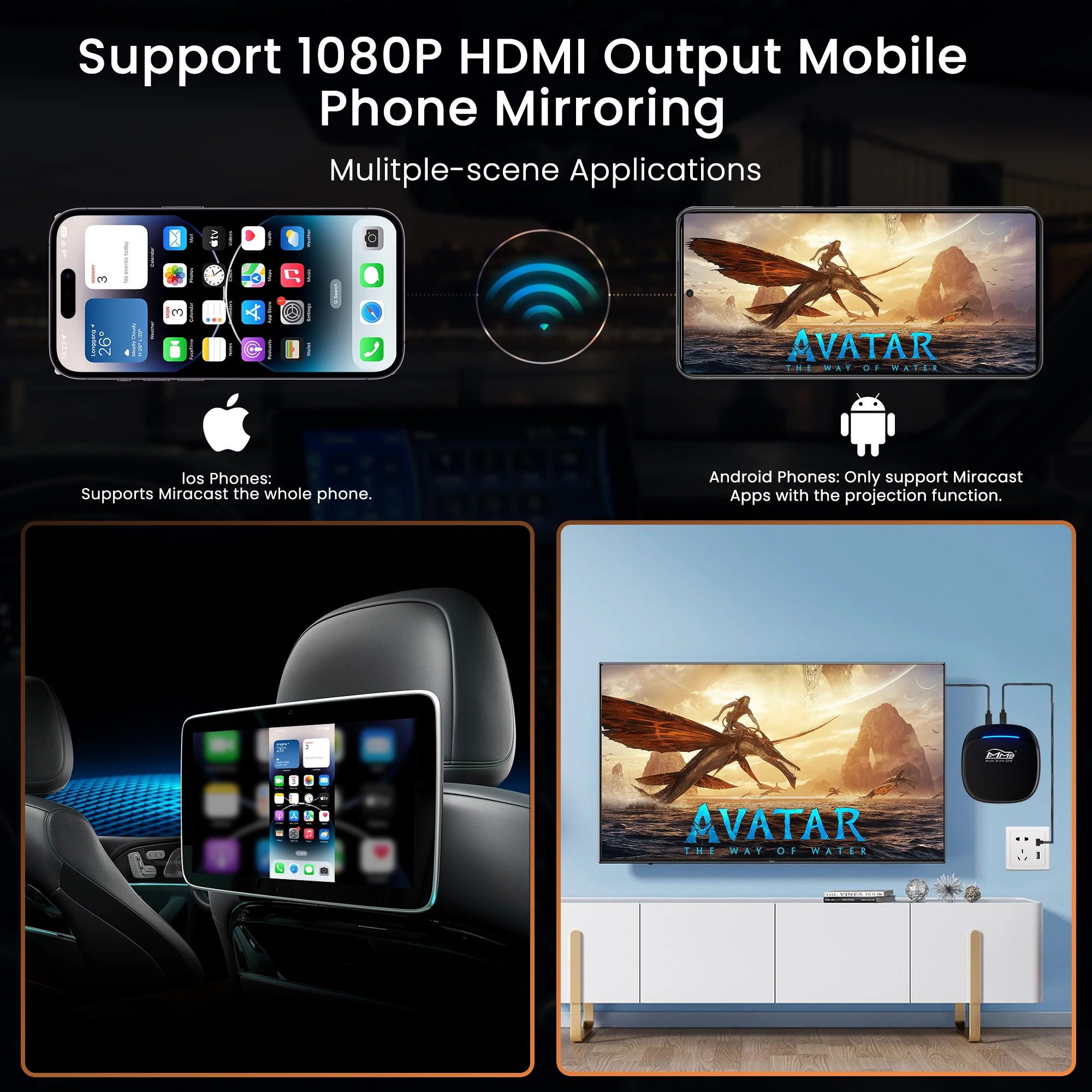 2025  6125 8+128GB Wireless CarPlay Android 13 Carplay Android Auto Box Portable Car Play Adapter MMB CarPlay Ai Box