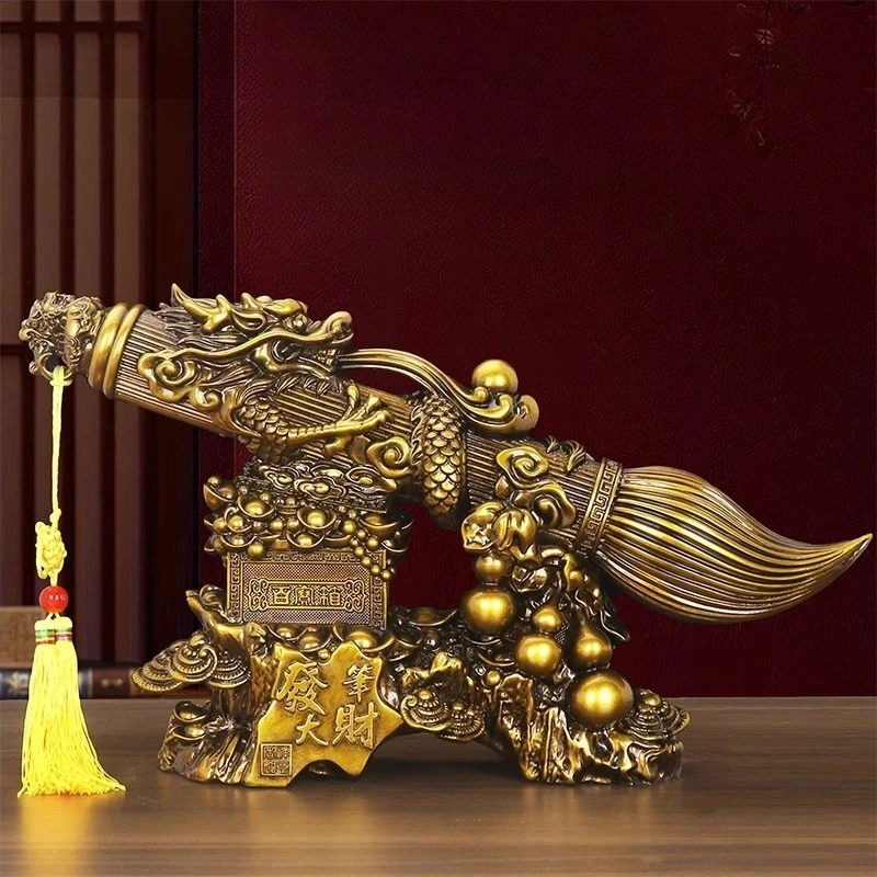 Creative Calligraphy Brush Ornaments for Attracting Wealth Chinese Living Room and Study Decoration Boss's Office Decoration