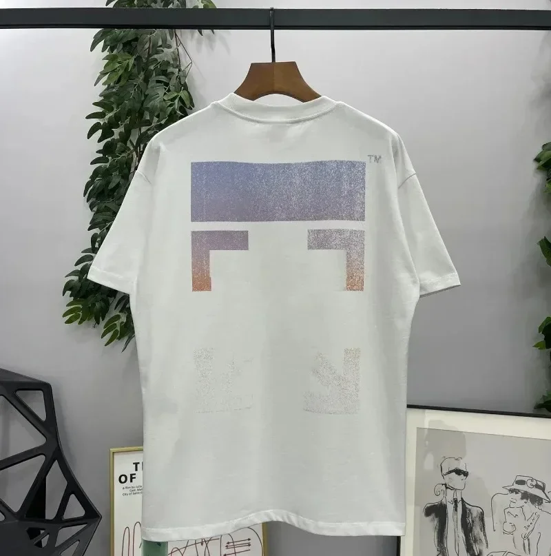 2024 New High-end Brend Lugo Print Summer Stylish Cotton Loose T-shirt Tops Crew Neck Oversize Men's Clothing Tees EU Size S-4XL